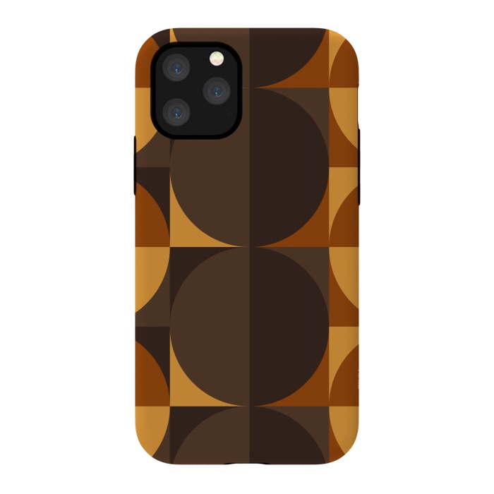 iPhone 11 Pro StrongFit brown circular square by TMSarts