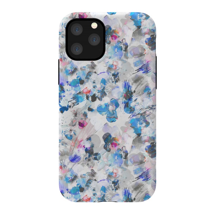 iPhone 11 Pro StrongFit Watercolor splattered pansies by Oana 