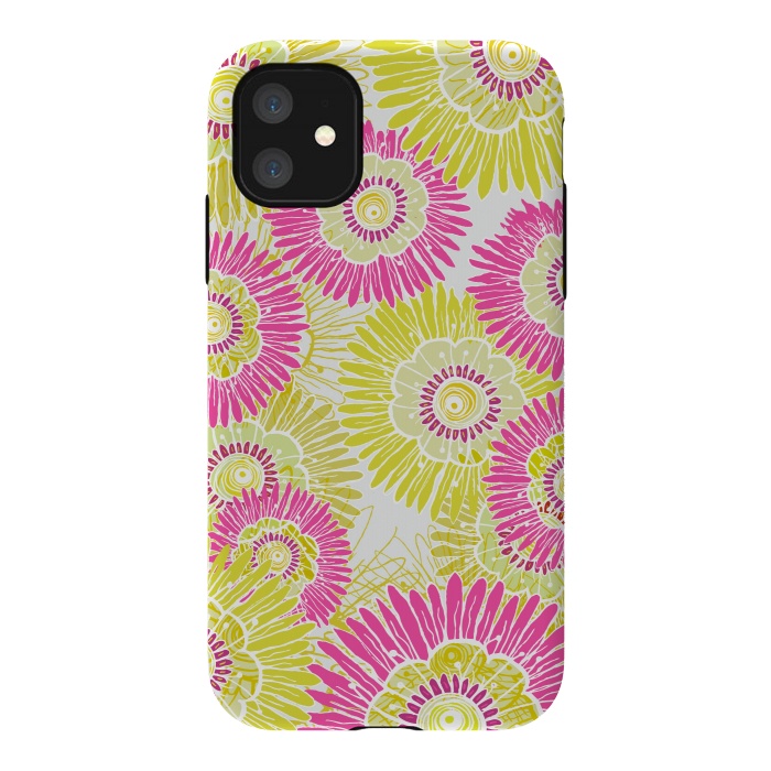 iPhone 11 StrongFit Flower Power  by Rose Halsey