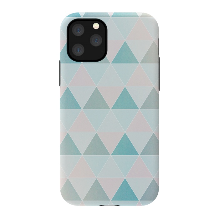iPhone 11 Pro StrongFit Pink blue Triangles  by Jms