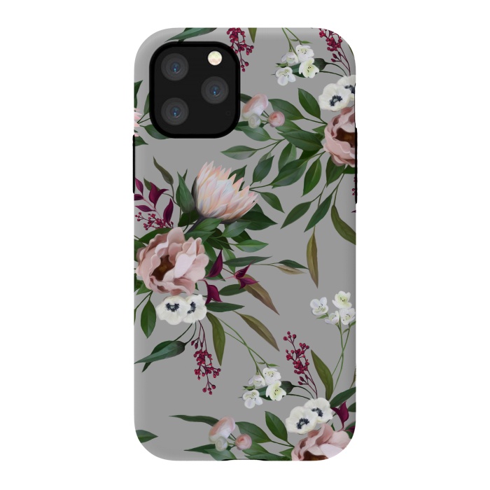 iPhone 11 Pro StrongFit Bouquet With a Protea | Gray by Elzbieta Malyska