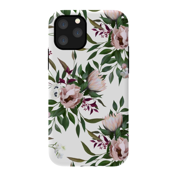 iPhone 11 Pro StrongFit Bouquet With a Protea | White by Elzbieta Malyska