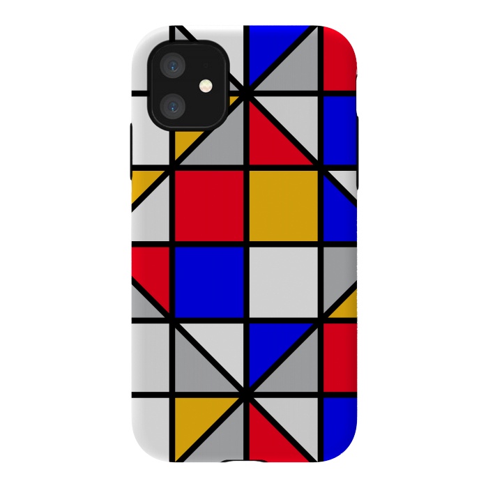 iPhone 11 StrongFit colorful small squares by TMSarts