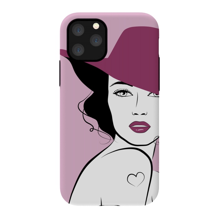 iPhone 11 Pro StrongFit Woman in a hat by Martina