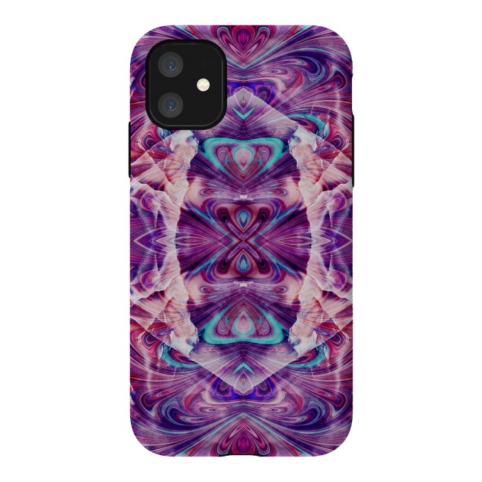 iPhone 11 StrongFit Psychedelic precious gemstone marble by Oana 
