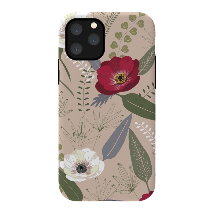iPhone 11 Pro StrongFit Anemones Pattern by Anis Illustration