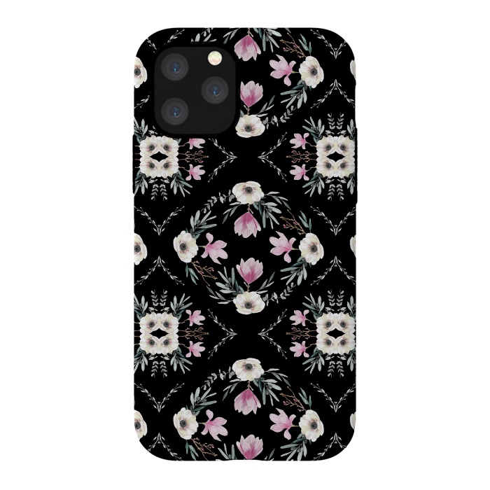 iPhone 11 Pro StrongFit Floral Tiles by Anis Illustration