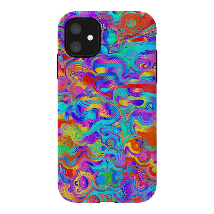 iPhone 11 StrongFit Abstract Colorful Design by Art Design Works