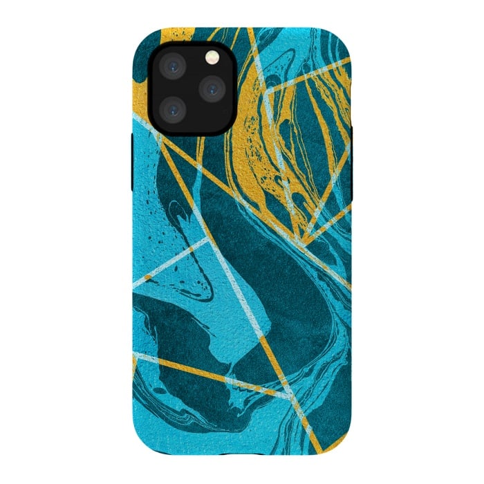 iPhone 11 Pro StrongFit Geometric Marble Waves by Art Design Works