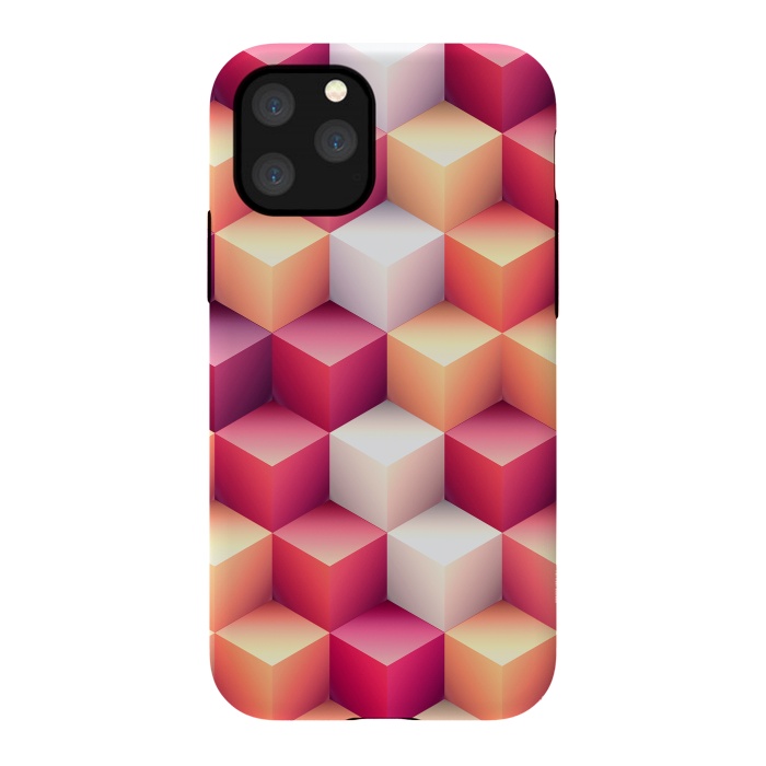 iPhone 11 Pro StrongFit Colorful 3D Cubes by Art Design Works