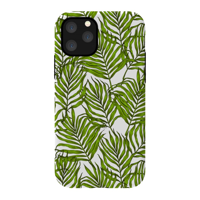 iPhone 11 Pro StrongFit Palm leaves on white by Katerina Kirilova