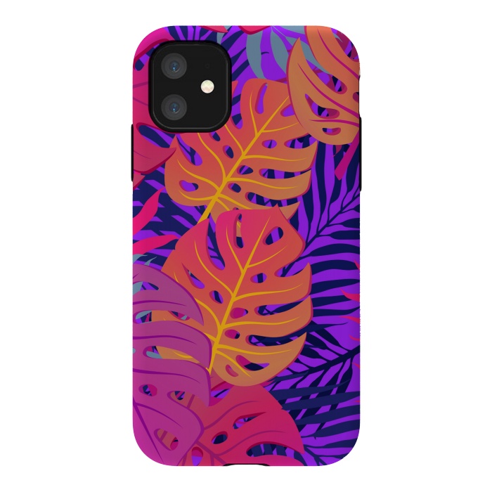 iPhone 11 StrongFit Palm Trees In Summer And Neon by ArtsCase