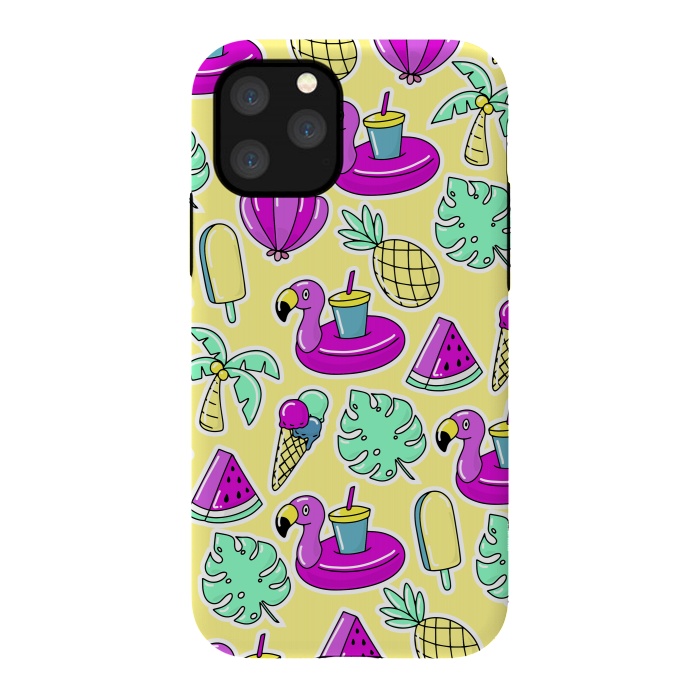 iPhone 11 Pro StrongFit Summer And Flamingos In Color by ArtsCase