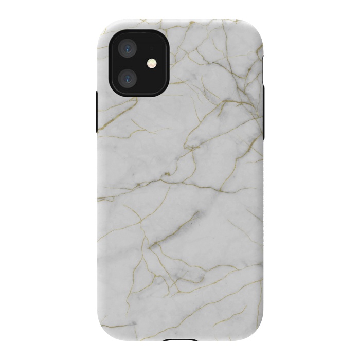 iPhone 11 StrongFit White and gold marble by Jms