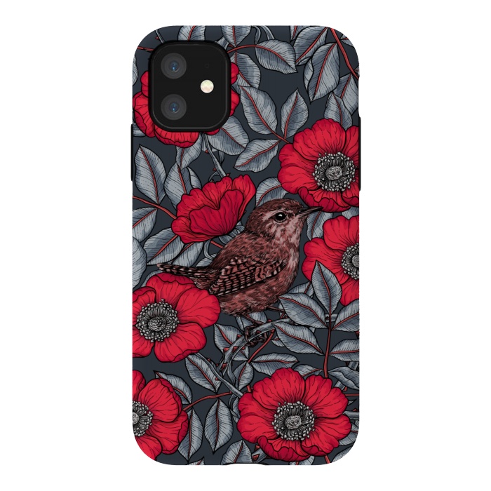 iPhone 11 StrongFit Wrens in the roses 2 by Katerina Kirilova