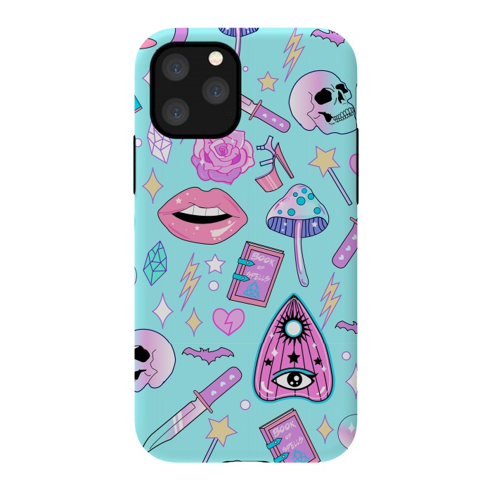 iPhone 11 Pro StrongFit Girly Pastel Goth Witchy Kawaii Pattern by Luna Elizabeth Art