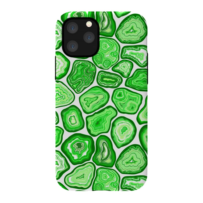 iPhone 11 Pro StrongFit Green agate pattern by Katerina Kirilova
