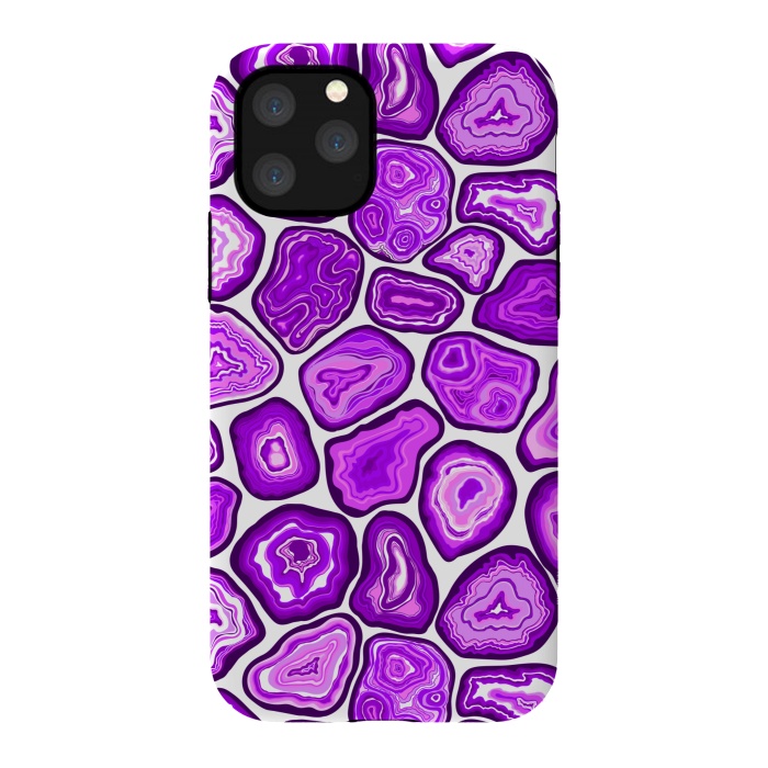 iPhone 11 Pro StrongFit Purple agate slices by Katerina Kirilova