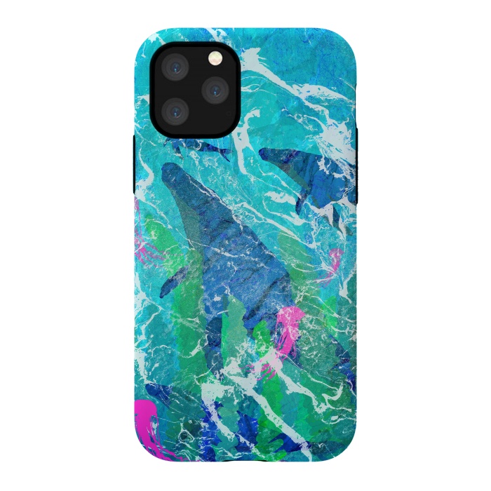 iPhone 11 Pro StrongFit Ocean whales by Steve Wade (Swade)