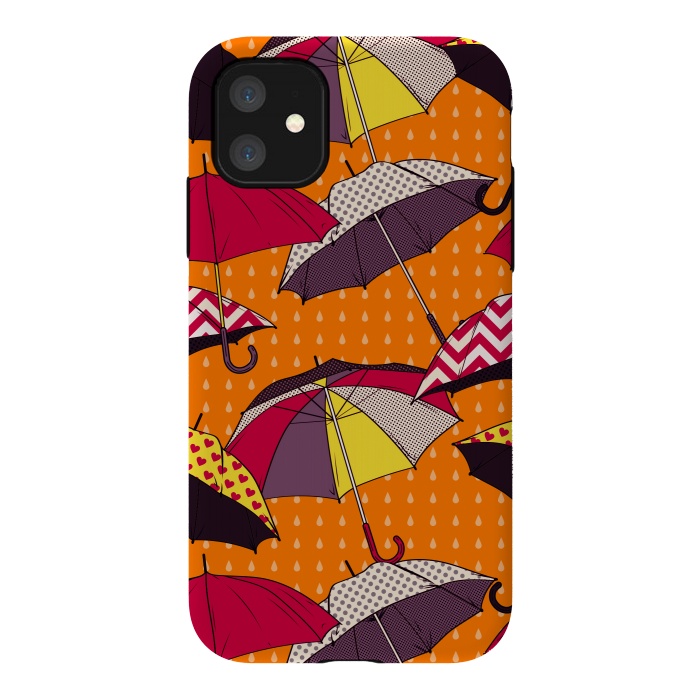 iPhone 11 StrongFit Beautiful Umbrellas For Autumn by ArtsCase