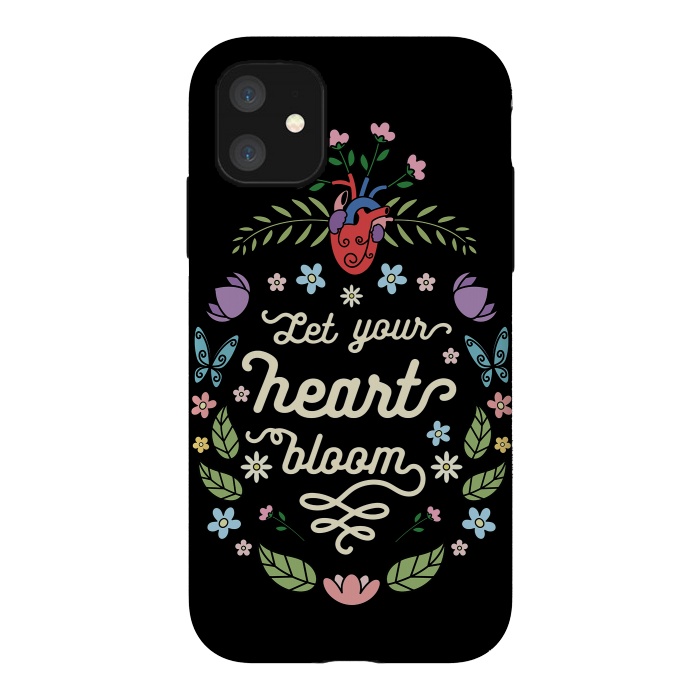 iPhone 11 StrongFit Let your heart bloom by Laura Nagel
