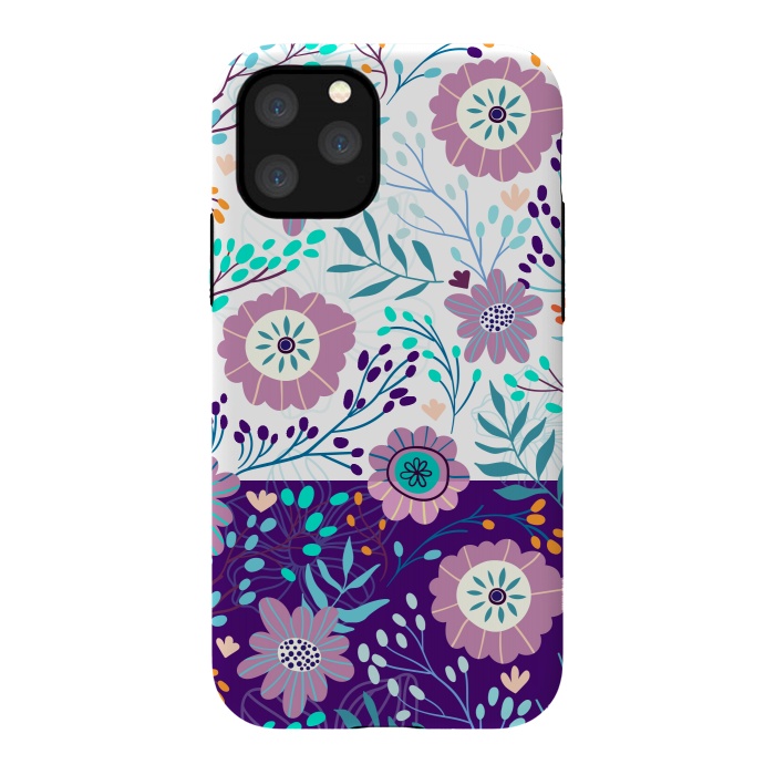 iPhone 11 Pro StrongFit Happy Purple Flowers For Summer by ArtsCase