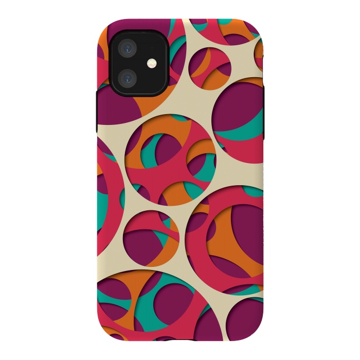 iPhone 11 StrongFit Paper cutout circles 006 by Jelena Obradovic