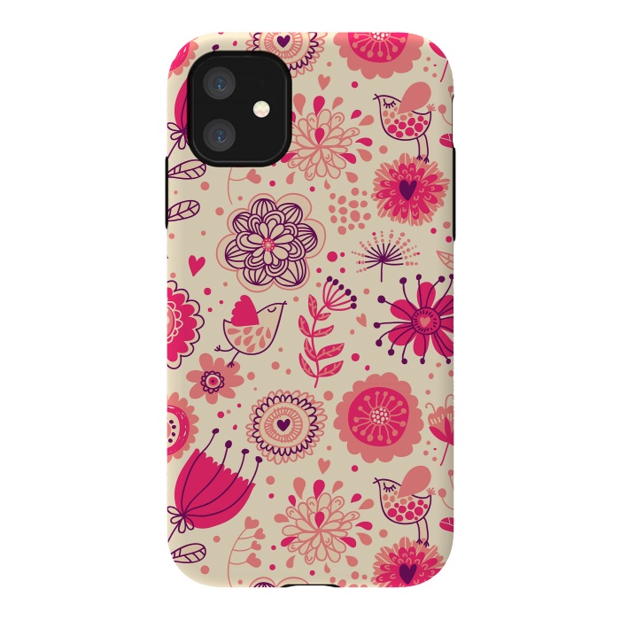 iPhone 11 StrongFit Romantic Flowers In Spring by ArtsCase