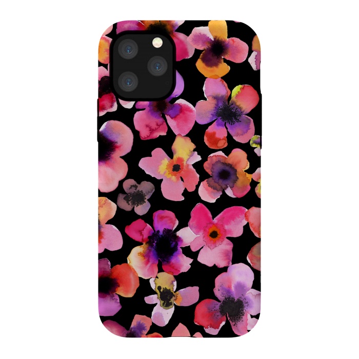 iPhone 11 Pro StrongFit Happy Sweet Flowers by Ninola Design