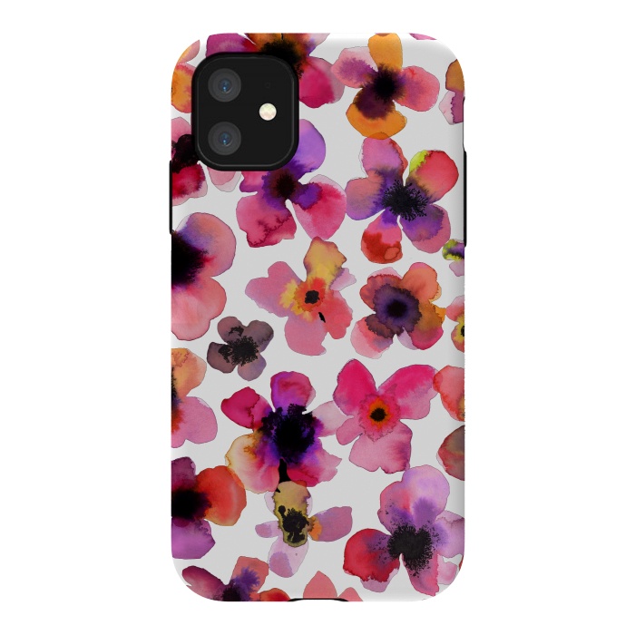 iPhone 11 StrongFit Happy Sweet Vibrant Flowers by Ninola Design
