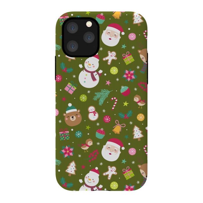 iPhone 11 Pro StrongFit Snowflakes and St. Nicholas by ArtsCase