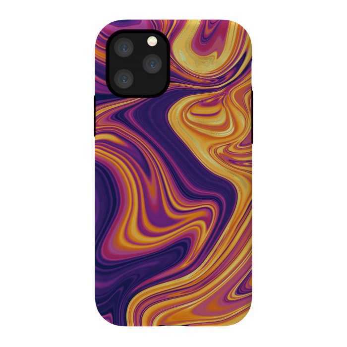 iPhone 11 Pro StrongFit Fluid marbling with Swirls by ArtsCase