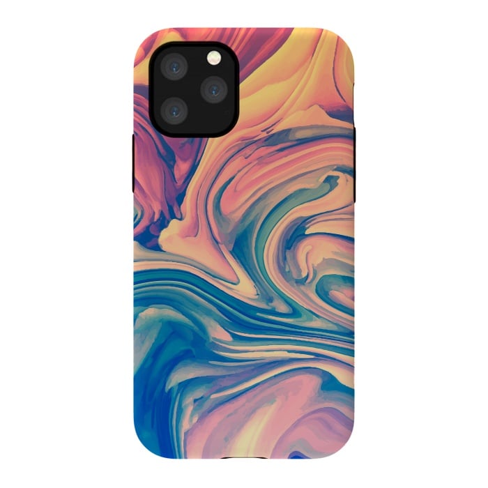 iPhone 11 Pro StrongFit Marble Paint splash Colorful fluid by ArtsCase