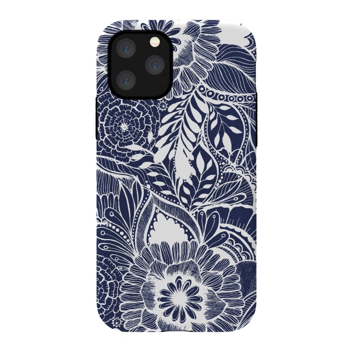 iPhone 11 Pro StrongFit BlueFlorals by Rose Halsey