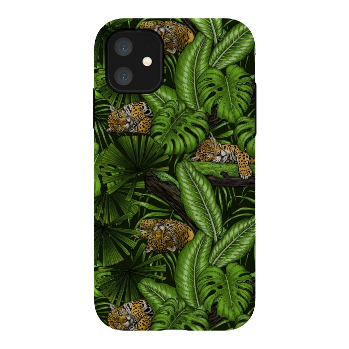 iPhone 11 StrongFit Jungle kitties by Katerina Kirilova