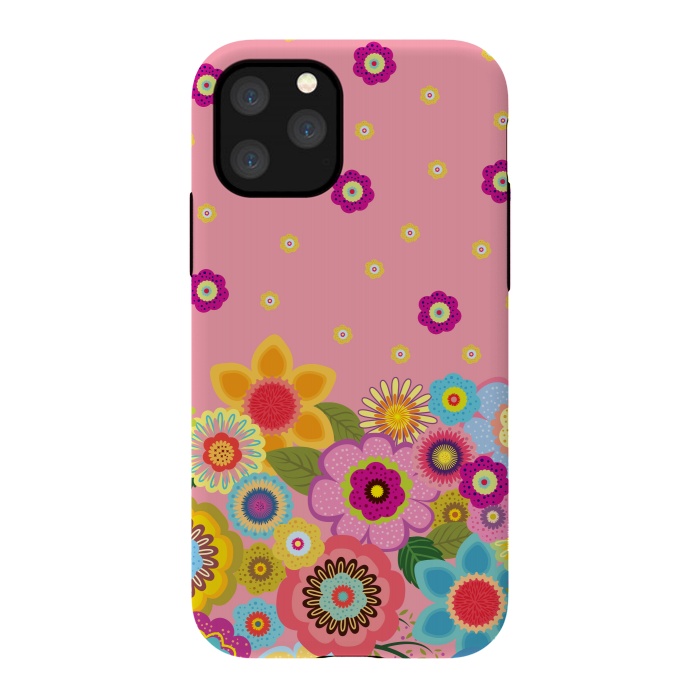 iPhone 11 Pro StrongFit assorted spring flowers by ArtsCase