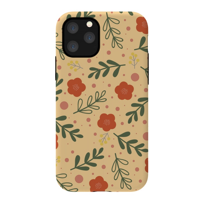 iPhone 11 Pro StrongFit orange flowers for october by ArtsCase