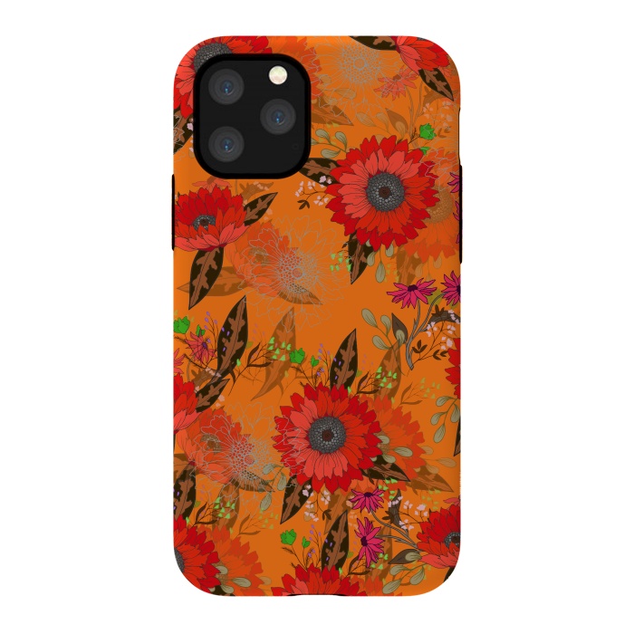 iPhone 11 Pro StrongFit Sunflowers for October by ArtsCase
