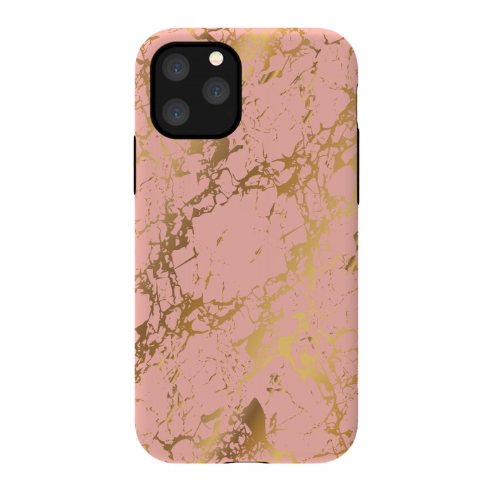 iPhone 11 Pro StrongFit Salmon with golden details by ArtsCase