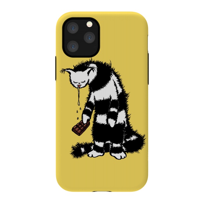 iPhone 11 Pro StrongFit Weird Cat Creature Funny Chocolate Lover  by Boriana Giormova