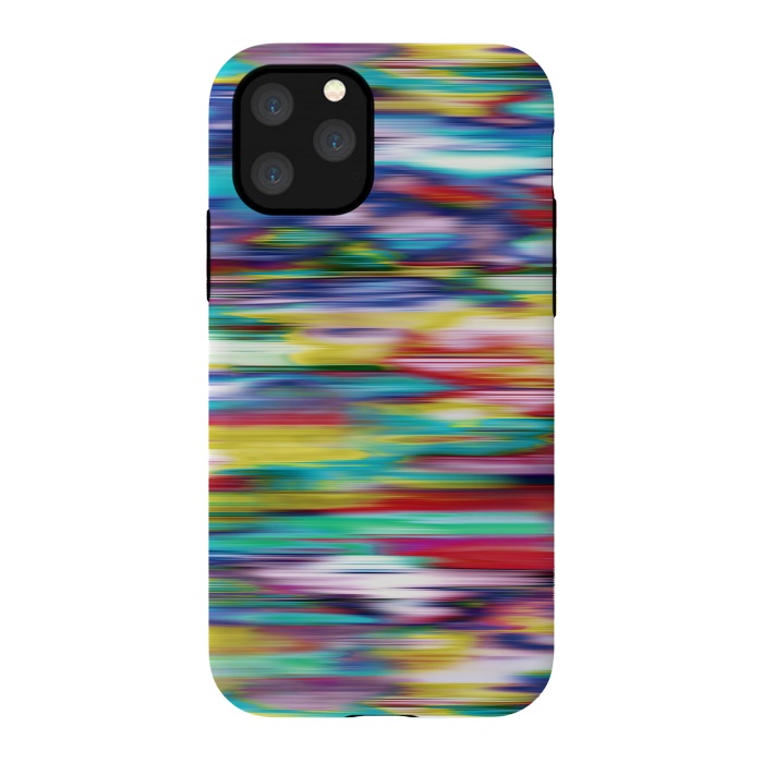 iPhone 11 Pro StrongFit Ikat Blurred Stripes Multicolor by Ninola Design