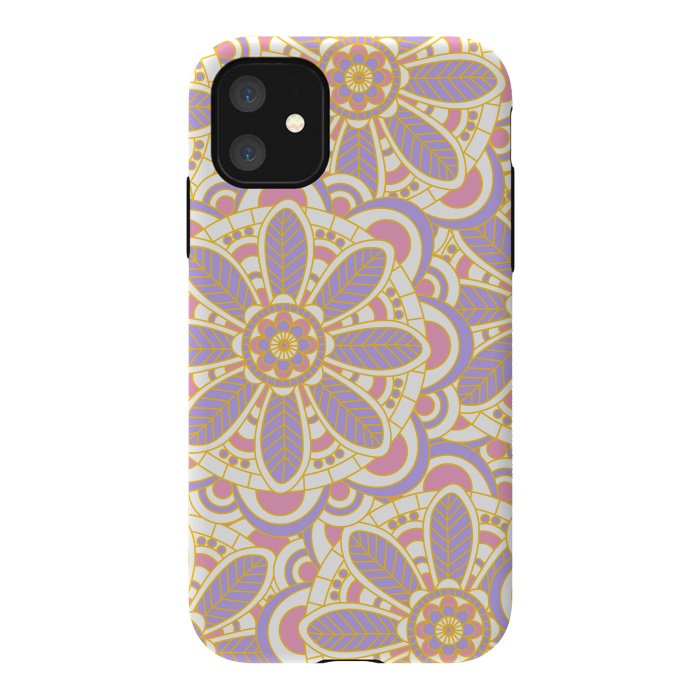 iPhone 11 StrongFit Lilac Lace by Shelly Bremmer