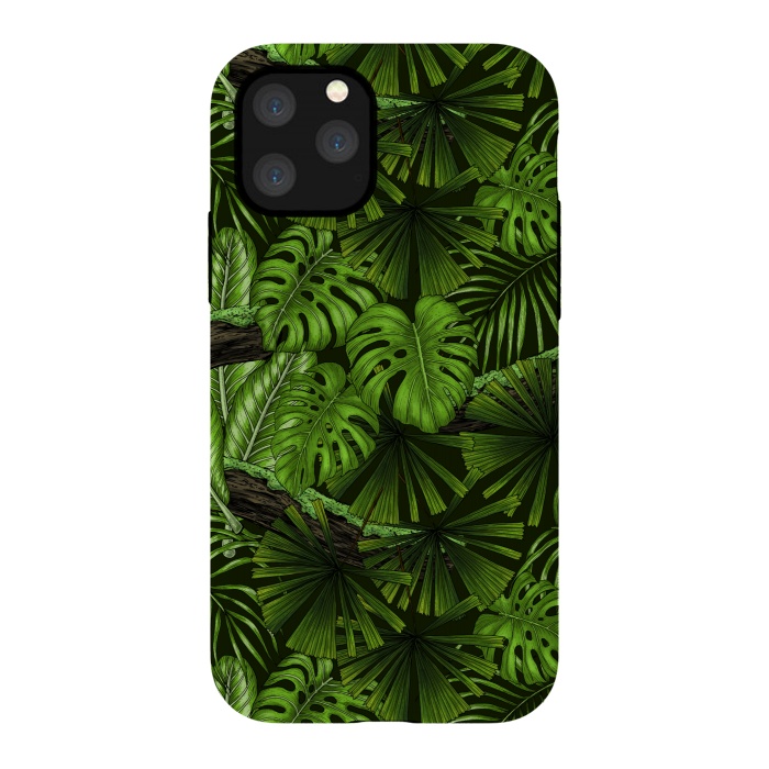 iPhone 11 Pro StrongFit Jungle leaves by Katerina Kirilova