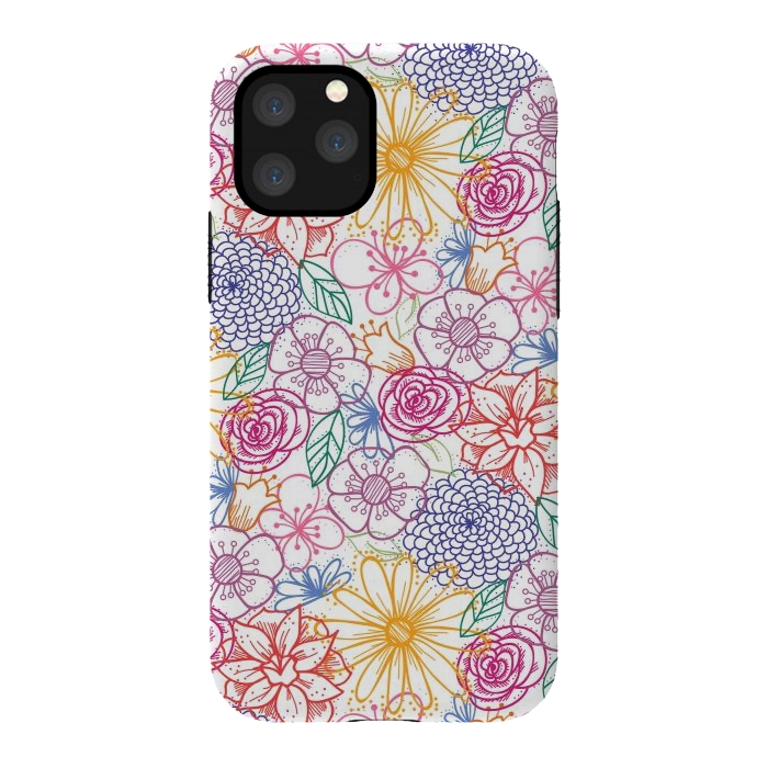 iPhone 11 Pro StrongFit Summer Bright Floral by TracyLucy Designs