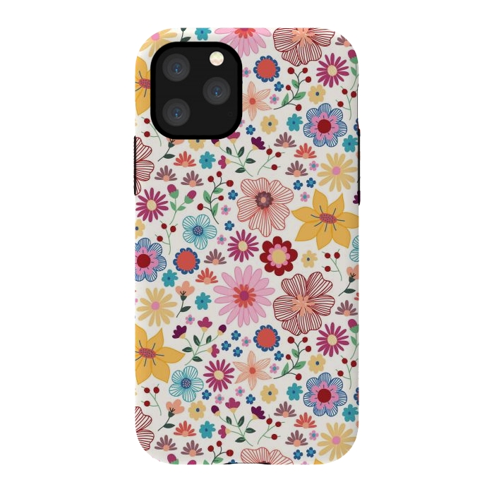 iPhone 11 Pro StrongFit Springtime Wild Bloom by TracyLucy Designs