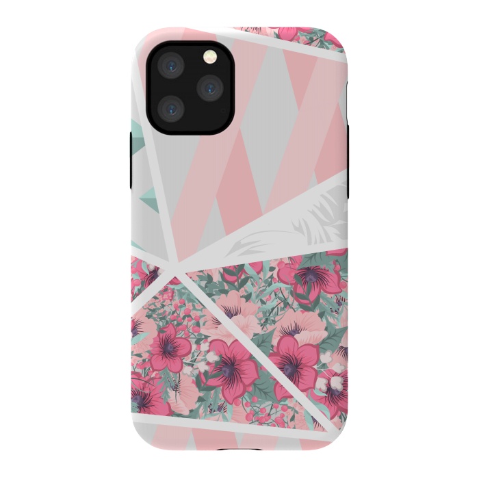 iPhone 11 Pro StrongFit PINK PATCHWORK FLORAL by MALLIKA