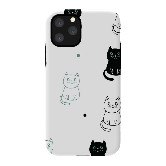 iPhone 11 Pro StrongFit minimal cats by haroulita