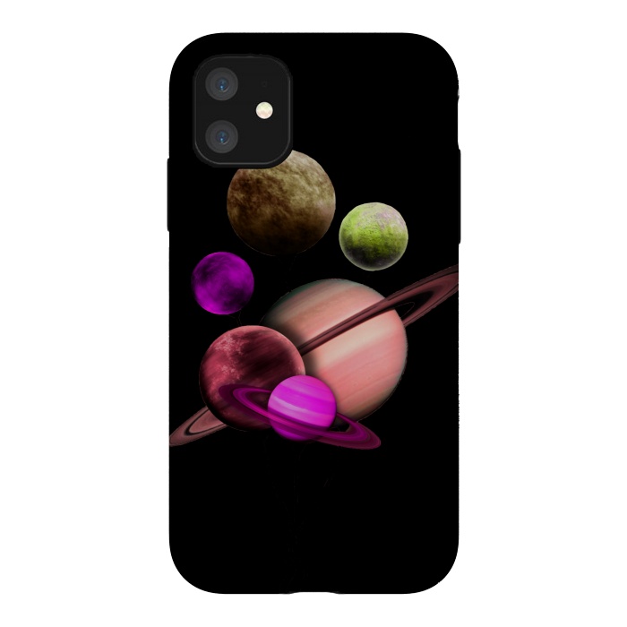 iPhone 11 StrongFit Purple pink space by haroulita