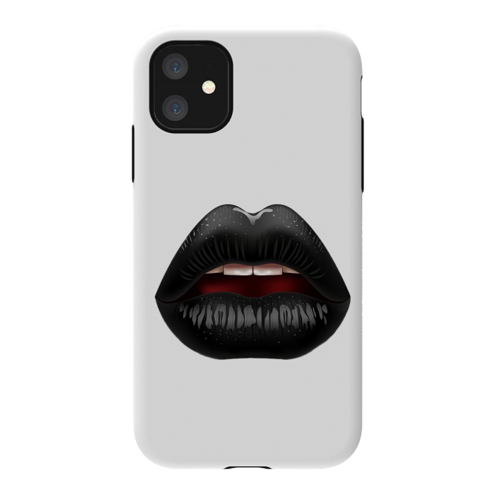 iPhone 11 StrongFit black lips by haroulita