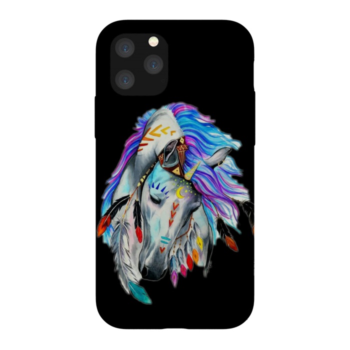 iPhone 11 Pro StrongFit feather horse by haroulita